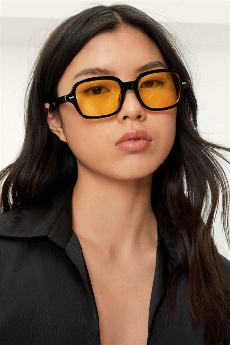 yellow frames sunglasses|yellow tinted sunglasses for women.